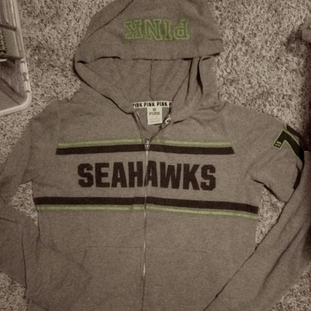 PINK Seahawks zip down hoodie